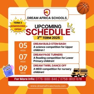 Daycare, Nursery, Primary Schools Dream Africa Schools Located in Seeta and Mbalwa Uganda
